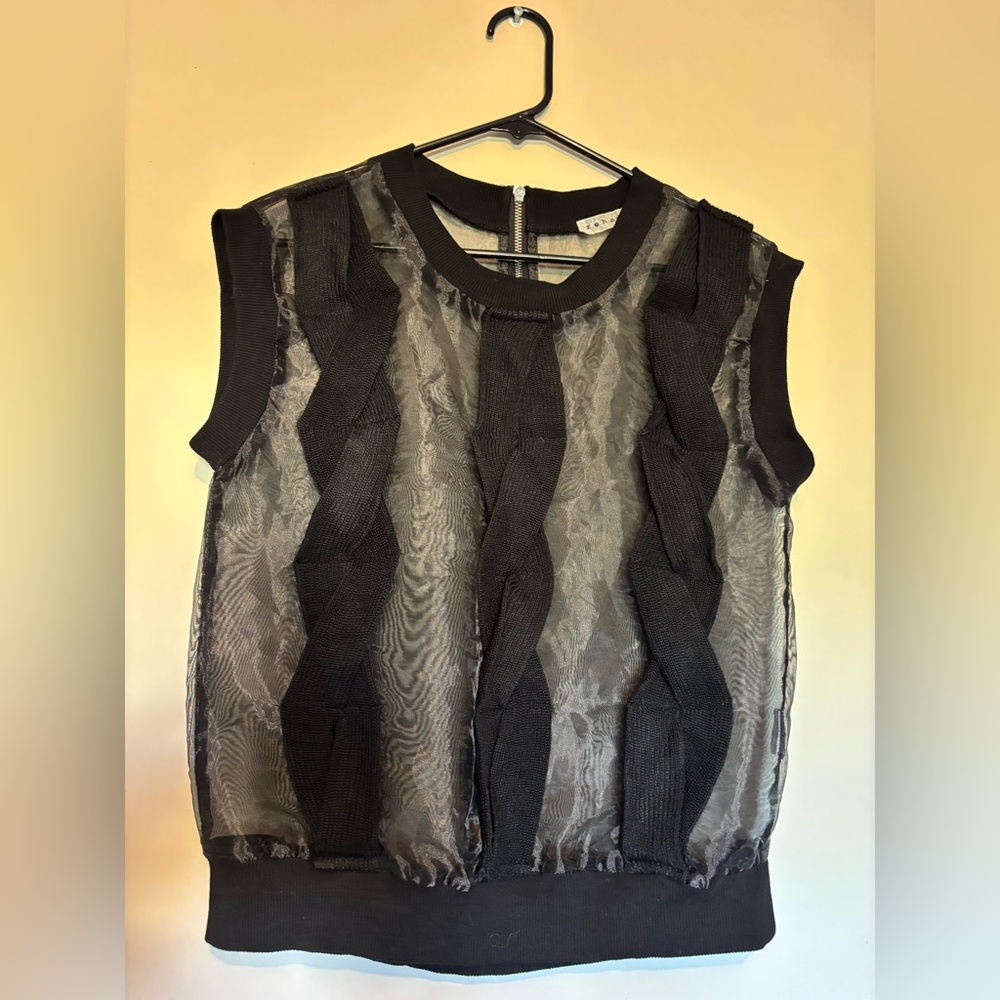 Rehab Black Sheer Blouse